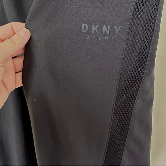 DKNY SPORT Comfortable Black Jogger pants with Mesh Stripe down each leg, Size S - Picture 11 of 15